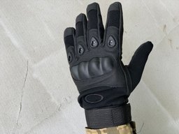 Тактические перчатки (военные, армейские, защитные, охотничьи) черного цвета, размер XL
