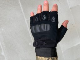 Тактические беспалые перчатки ( военные, армейские, защитные, ЗСУ ) черного цвета, размер L