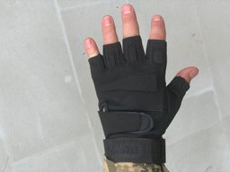 Рукавички тактичні військові без пальців M , колір чорний