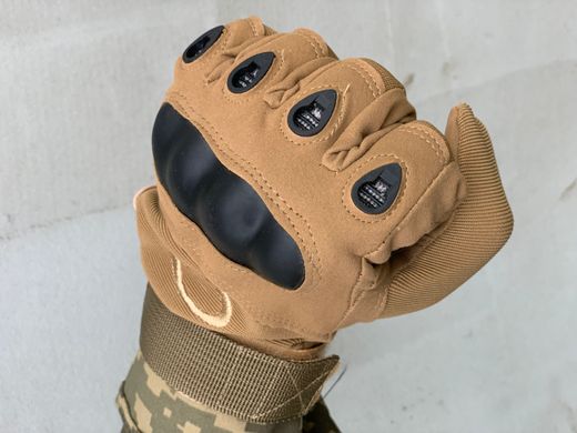 Тактические перчатки ( военные, армейские, защитные, ЗСУ ) песочного цвета, размер М