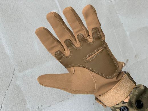 Тактические перчатки ( военные, армейские, защитные, ЗСУ ) песочного цвета, размер М