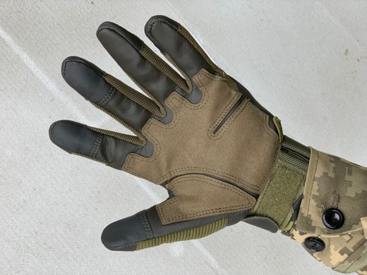 Штурмовые тактические перчатки Exploring (эко-кожа) Высокое качество L, цвет зеленый